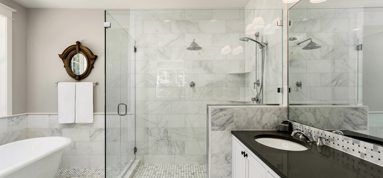 bathroom shower door installation in Acton
